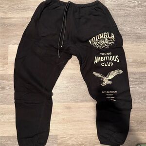 YoungLA Black Joggers